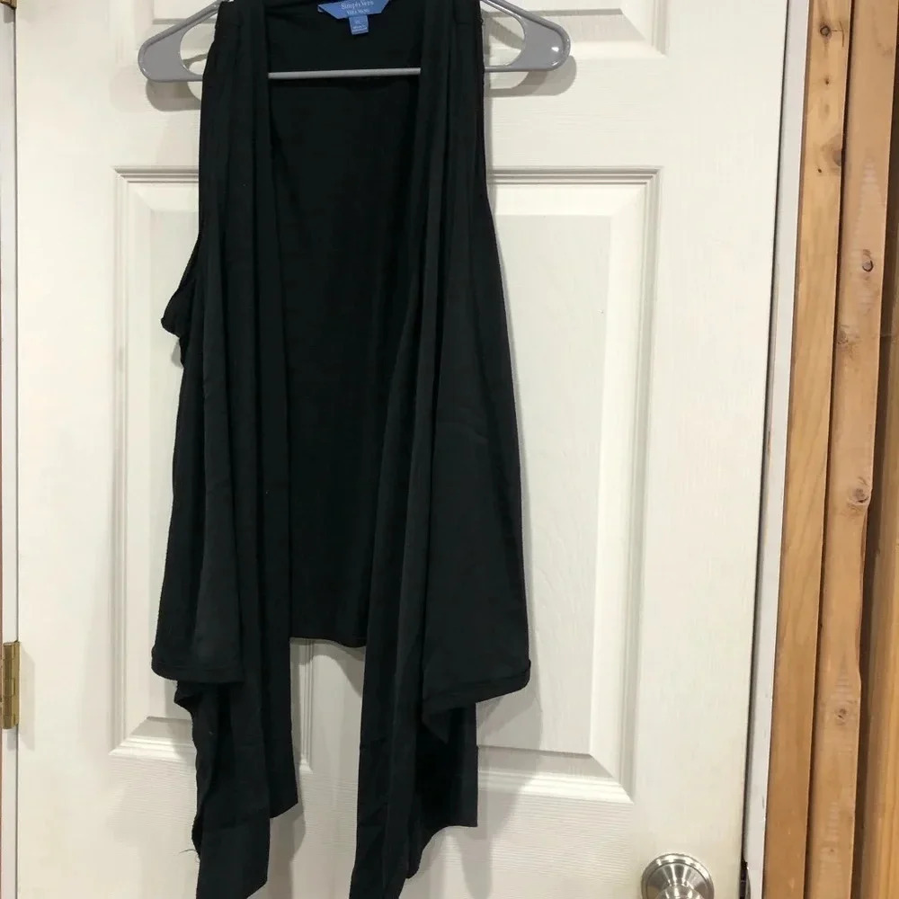 Simply Vera Vera Wang Black Vest Flyway XL